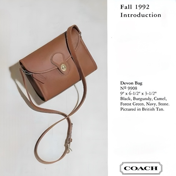 COACH Vintage Devon Shoulder Bag - Bone Glove-tanned Leather - LIKE NEW - Rare - Picture 13 of 14